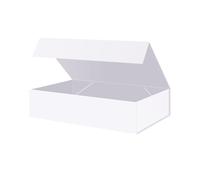 PKGMAGIC Boîte Cadeau Extra Large 43,18 x 27,94 x 10,16 CM,Boîte Cadeau Vide, Boîte Cadeau Extra Large avec Couvercle, Boîte Cadeau pour Vêtements et Grands Cadeaux (Blanc)