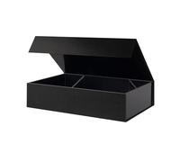 PKGMAGIC Boîte Cadeau Extra Large 43,18 x 27,94 x 10,16 CM,Boîte Cadeau Vide, Boîte Cadeau Extra Large avec Couvercle, Boîte Cadeau pour Vêtements et Grands Cadeaux (Noir)