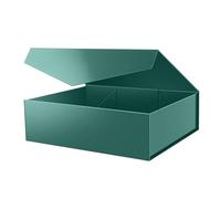 PKGMAGIC Boîte Cadeau Extra Large 43,2 x 36,8 x 14 CM, Grand Boîte Cadeau avec Couvercle,Vert Boîte Cadeau Vide pour Paques, Vacances, Mariage, Anniversaire