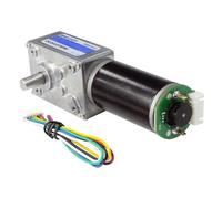 PKHDLYEU réduction Moteur 5840-31zy DC 12V 24V Moteur à Engrenages à vis sans Fin à Couple élevé avec encodeur(Motor with Bracket,470RPM_24V)