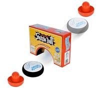 PKKP Air Hockey Hover Puck - Mini table de hockey sur air portable - Jeu de hockey de table léger avec 2 pressions rouges - Pour l'intérieur et l'extérieur - Cadeau pour enfants et adultes