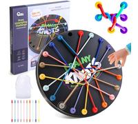 PKKP Brainy Knots Rope Untangling Table Stratégie Jeu de société Logique Knot Logic Game Twisted Games Corde torsadée Multicolore Jeu de puzzle Jeu familial 2 à 4 joueurs