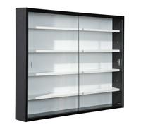 PKline Vaisselier / Buffet Venise Verre Vitrine Suspendre Armoire Murale Blanc Noir