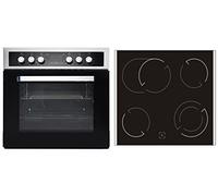 PKM BIC8 2KB GK IX-2 Kit de cuisinière encastrable - Plaque de cuisson vitrocéramique avec four - 6100 W - Capacité 56 l - 9 fonctions - Chaleur supérieure et inférieure - Grill - Circulation