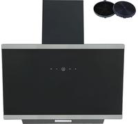 PKM Hotte à tête libre KHS20-60H 60cm verre noir A+ Hotte d'aspiration Touch Control