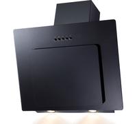 PKM Hotte aspirante avec aspiration périphérique Hotte de tête à fente 9039X verre noir 60 cm