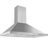 PKM Hotte d'aspiration en acier inoxydable Hotte de cheminée Esse Hotte murale 9090-2H 90cm 363,7 m³/h