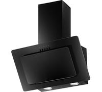 PKM Hotte d'aspiration KH-GSH-60B verre noir Hotte à tête linéaire LED 60cm inclinée