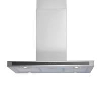 PKM Hotte îlot 8099GISZ - Hotte murale - Évacuation d'air - Recirculation d'air - Acier inoxydable - 90 cm - Efficacité énergétique A