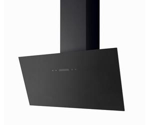 PKM KHS34-80 ABT2X Hotte 80 cm noire Hotte avec commande tactile et minuteur Air d'extraction circulation d'air