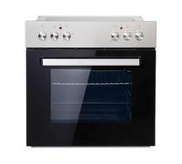 PKM Kit de cuisinière encastrable BIC3-I KP IX-2/2 de 55 litres - 3 fonctions de four - Chaleur supérieure et inférieure - 7900 W - 1 plaque de cuisson flash - Couvercle en acier inoxydable - Poêle à