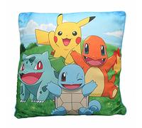 PKMN Équipe de Démarrage | Coussin 40 x 40 cm | Pokémon | Enfants Oreiller Décoratif