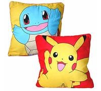 PKMN Pikachu & Carapuce | Coussin 40 x 40 cm | Pokémon | Enfants Oreiller Décoratif