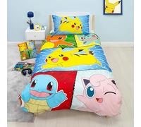 Officiel Pokemon Rétro Couette Lit Simple PKNRETDS006UK1 Ue Taille Enfants Lit