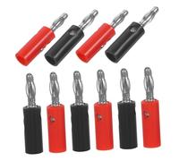 PKNVKZIDK 10PCS 4mm Banana Connector for Amplifier Speaker Wire and Multimeter Testing Sturdy Copper Connectors Easy Installation for Home and Professional Use