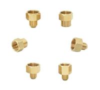 PKNVKZIDK 1pcs Brass 3/8 1/2 inch M22 M14 M18 Threaded Connector Water Tap Copper Metal Threaded Water Pipe Coupler Faucet Adaptor(Red)