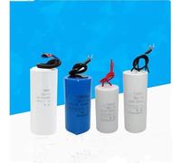 PKNVKZIDK 1PCS CBB60 Capacitor 450V Water Pump to Dry Dehydration Start Capacitor with wire 16UF 73X37MM White