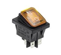 PKNVKZIDK 1PCS KCD2 on-Off 4Pin Yellow Light Heavy Duty Sealed Auto Boat Marine Rocker Switch with LED 15A 16A 20A 250V