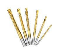 PKNVKZIDK 3pcs 5mm Titanium Coated HSS Drill Bit Drill Metal Hole Grooving Drill Saw Carpenter Woodworking Tools PKNVKZIDK
