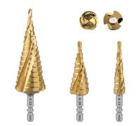 PKNVKZIDK 4-12 4-20 4-32mm HSS 4241 Impact Step Drill Bit Hole Saw 3-Flute with 1/4inch Hex Shank for Metal Wood 1Pcs(3Pcs) PKNVKZIDK