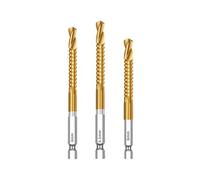 PKNVKZIDK 6pcs 3-8mm HSS Hexagon Shank Twist Drill Bits Serrated Grooving Cutting Tap Spiral Saw Wood Metal Hole Saw Titanium Drill PKNVKZIDK