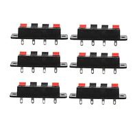 PKNVKZIDK 6Pcs Speaker Terminal Connector Spring Loaded Jack for Stereo Speakers Wire Terminals for DIY Speaker and Subwoofer Boxes Compatible with LED Lamps and Electronic