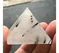 PKNVKZIDK Black Tourmaline Carving Pyramid Quartz Crystal Ball Spiritual Homewear Decoration Gems (Size : 5-6cm)