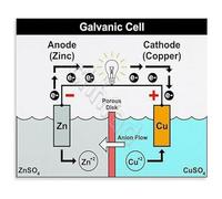 PKNVKZIDK Chemistry Wall-Art Galvanic Cell and Redox Reactions Poster STEM Science Chart for Classroom Teaching or Study Room 8 X 12 inch