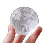 PKNVKZIDK Crystal Ball White Sphere Clear Quartz with Pedestal Home Decor Prosperous Love Invite Wealth,150mm