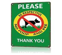 PKNVKZIDK Dog Potty Rules Humorous Metal Tin Sign Be Respectful Wall Decor for Mud Room or Home Office 8 X 12 in