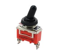 PKNVKZIDK E-TEN1021 2-Pin 2 Terminal on-Off 250V 15A AC Auto Toggle Switch 2 Position Copper Switches Orange (Color : E-TEN1021 with Cap)