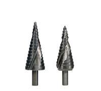 PKNVKZIDK HSS 4-12/20/32mm The Shape Hole 6-30mm Spiral Cobalt Coated Step Cone Drill Bit for Wood Power Tools 1Pcs(1pc 4-12mm) PKNVKZIDK