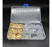 PKNVKZIDK Kit de 270 connecteurs de Fils électriques isolés mâles et Femelles de 2,8/4,8/6,3 mm, cosses à, cosses à Fourche Assorties