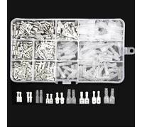 PKNVKZIDK Kit de 315 connecteurs de Fils électriques isolés mâles et Femelles (2,8/4,8/6,3 mm), cosses à, connecteurs à Fourche, Assortiment