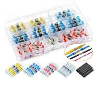 PKNVKZIDK Lot de 100 Manchons de Soudure thermorétractables for connecteurs de Fils Bout à Bout, étanches, for l'étanchéité des Fils, for la Marine et l'automobile