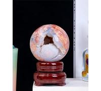PKNVKZIDK Stone Cherry Agate Crystal Ball Quartz Sphere Crafts Gemstone Polished Ornament,65~70mm