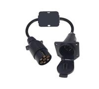 PKNVKZIDK Trailer Wiring Harness Connector Accessories European 7-pin to American 7-pin Brake Steering Line and Tail Light Line Converter