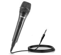 PKOJIN Microphone de karaoké Dynamique pour Chant, Microphone Vocal Filaire pour karaoké, Micro Portable avec câble de 3 m, micros pour Haut-Parleur avec Interrupteur Marche/arrêt