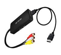 Pkouocry Convertisseur RCA vers HDMI, 720P/1080P Adaptateur AV to HDMI Vidéo Audio Convertisseur avec Cãble HDMl Supporte PAL/NTSC pour PS2 PS3 Xb0x Snes STB VHS VCR DVD