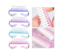 PKOUVOO 4 Pièces Brosse Ongles à Manche Brosse de Nettoyage pour Récurer Les Ongle Brosses à Ongles, Brosse de nettoyage des ongles en plastiqu
