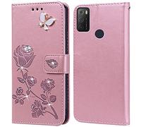 PKQTOP Coque pour Alcatel 1S 2021/3L 2021/TCL 20Y Housse,Fonction de Support,Fente pour Carte,Silicone TPU,Flip Étui Case pour Alcatel 1S 2021/3L 2021/TCL 20Y