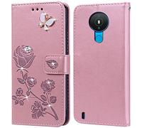 PKQTOP Coque pour Nokia 1.4 Housse,Fonction de Support,Fente pour Carte,Silicone TPU,Flip Étui Case pour Nokia 1.4(6.52")