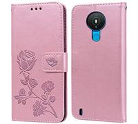 PKQTOP Coque pour Nokia 1.4 Housse,Fonction de Support,Fente pour Carte,Silicone TPU,Flip Étui Case pour Nokia 1.4(6.52")