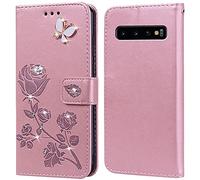 PKQTOP Coque pour Samsung Galaxy S10 4G Housse,Fonction de Support,Fente pour Carte,Silicone TPU,Flip Étui Case pour Samsung Galaxy S10 4G(6.1")