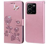 PKQTOP Coque pour Vivo Y35/Y22S Housse,Fonction de Support,Fente pour Carte,Silicone TPU,Flip Étui Case pour Vivo Y35/Y22S(6.58")