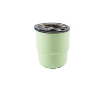 PKRANZYHKAL 8oz Stainless Steel Coffee Cups with Lids, Set of 5 Double Wall Insulated Stackable Mugs, Portable Camping Travel Tumblers for Hot Coffee, Juice, Latte,Bright Light Green