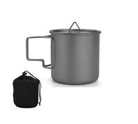 PKRANZYHKAL Mug Escalade en Titane - Tasse Randonnée Ultralégère | Popote Bivouac Résistante | Idéale pour Camping et Activités Extérieures | Haute Qualité et Durabilité,420ml