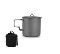 PKRANZYHKAL Mug Escalade en Titane - Tasse Randonnée Ultralégère | Popote Bivouac Résistante | Idéale pour Camping et Activités Extérieures | Haute Qualité et Durabilité,380ml