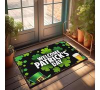 PKRD Paillasson d'extérieur amusant « Welcome To St. Patrick's Day Celebration ! » Paillasson décoratif pour homme - Panneau de bienvenue pour porte d'entrée (50 x 80 cm)