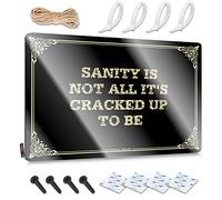 PKRD Panneau de bar pour décoration d'intérieur Sanity Is Not All It'S Cracked Up To Be - Décoration en métal (20 x 30 cm)